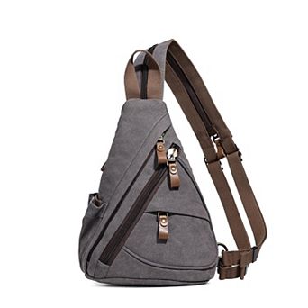 Canvas Sling Bag Crossbody Purse Anti Theft Lightweight Casual Daypack