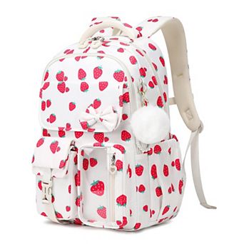Cute Bow School Backpack For Girls Teens Elementary Middle High Students Spacious Durable