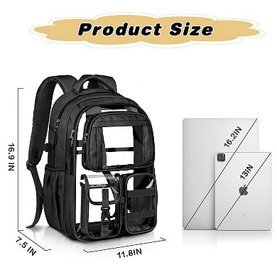 Clear Backpack Starry Sky Pattern Spacious Storage Comfortable Carry Travel School Use