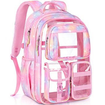 Clear Backpack Starry Sky Pattern Spacious Storage Comfortable Carry Travel School Use