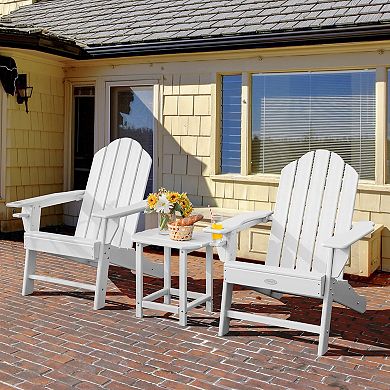 Costway 2PCS 18'' Patio Adirondack Side Table Weather Resistant Garden Yard