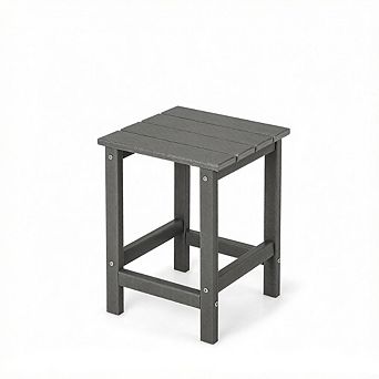 Costway 14'' Patio Adirondack Side End Table HDPE Square Weather Resistant Garden