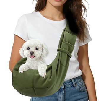 1 pc Breathable Mesh Dog Sling Carrier, Cross-Body Shoulder Bag with Buckle for Small Dogs, Cats
