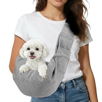 1 pc Breathable Mesh Dog Sling Carrier, Cross-Body Shoulder Bag with Buckle for Small Dogs, Cats
