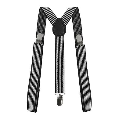 Unisex Elastic Band Y Back Adjustable Stripes Plaid Suspenders