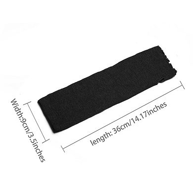 Women Elbow Length Stretchy Thumbhole Arm Warmer Ruffles Fingerless Long Gloves