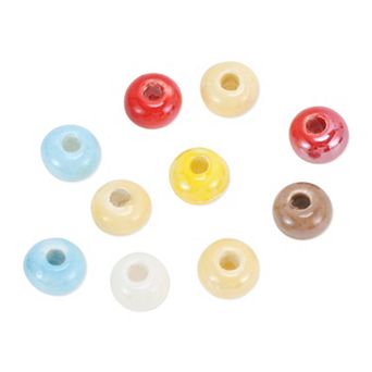 0.31"x0.2" 10 pc Ceramic Beads Ideal for Crafts Bracelet Mixedcolors