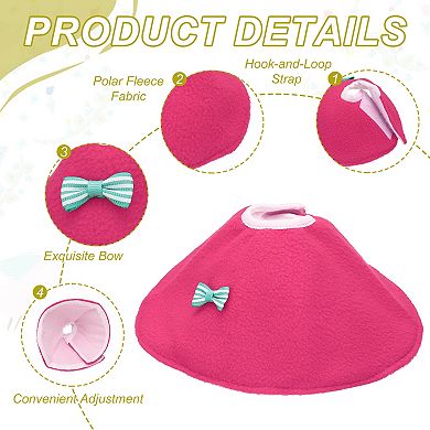 3Pcs Bird Collars, Bird Cone Collar Protective Recovery Cones, Adjustable Anti-Bite Neck Protector