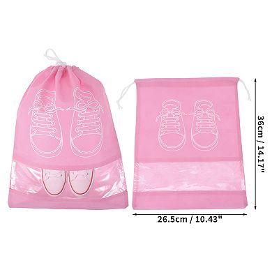 5Pcs Shoe Bags for Packing Dustproof Drawstring Travel Shoe Storage Bags