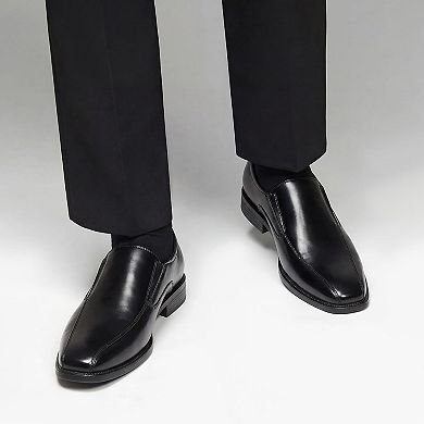 Men's Black Slip-On Dress Loafers