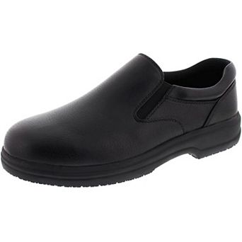 Men's Black Slip-On Dress Loafers
