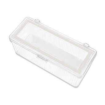 9.65"x3.66"x3.66" 1 pc Clear Reusable Storage Box