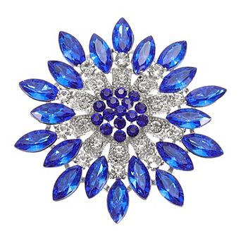 1 pc Fashion Crystal Diamond Flower Brooch Pin