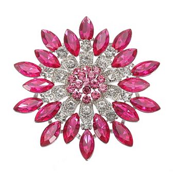 1 pc Fashion Crystal Diamond Flower Brooch Pin