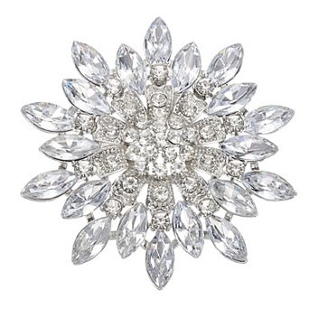 1 pc Fashion Crystal Diamond Flower Brooch Pin