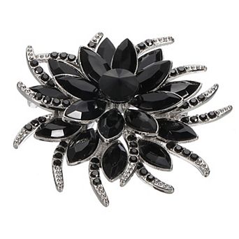 1 pc Rhinestone Flower Brooch Pins, Fashion Crystal