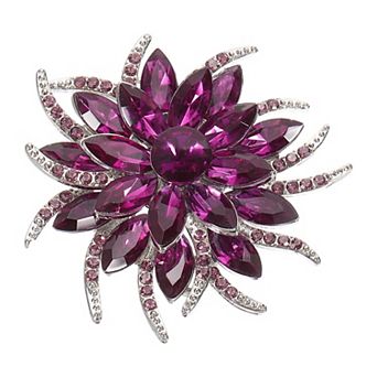 1 pc Rhinestone Flower Brooch Pins, Fashion Crystal