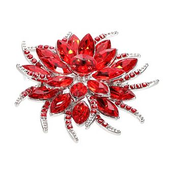 1 pc Rhinestone Flower Brooch Pins, Fashion Crystal