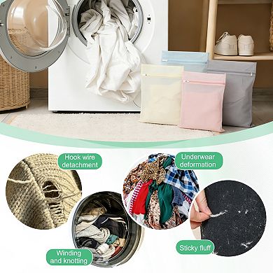 4 Pcs Mesh Laundry Bags for Delicates, Mesh Washing Bags Fine Net with Zipper