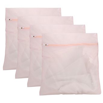 4 pc Mesh Laundry Bags for Delicates, Mesh Washing Bags Fine Net with Zipper