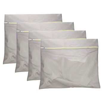 4 pc Mesh Laundry Bags for Delicates, Mesh Washing Bags Fine Net with Zipper
