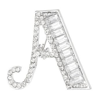 Letter Brooch Pins, Initial Rhinestone Broaches Pin 1 pc