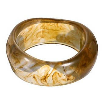 Acrylic Chunky Bangle Bracelets for Women, Cuff Wide Geometric Stackable Acetate Wristband