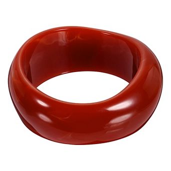 Acrylic Chunky Bangle Bracelets for Women, Cuff Wide Geometric Stackable Acetate Wristband