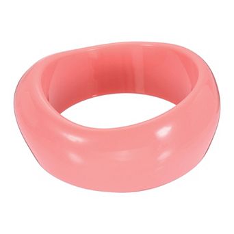 Acrylic Chunky Bangle Bracelets for Women, Cuff Wide Geometric Stackable Acetate Wristband