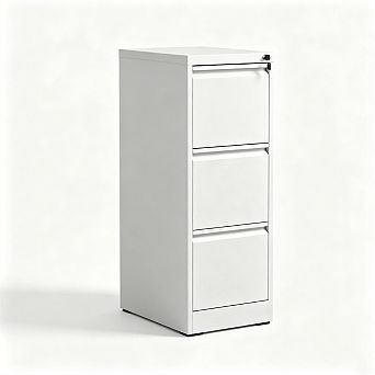3 Drawer Metal Vertical File Cabinet with Lock - Office Home Steel Vertical File Cabinet for A4 Size