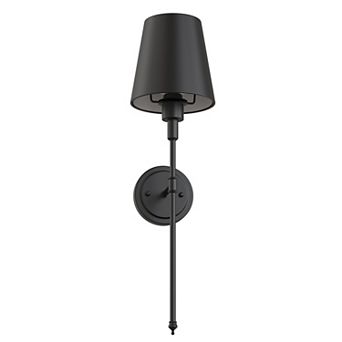 6.3 in 2-pack black bell wall sconce, adjustable RGBCW LED for daily indoor lighting.