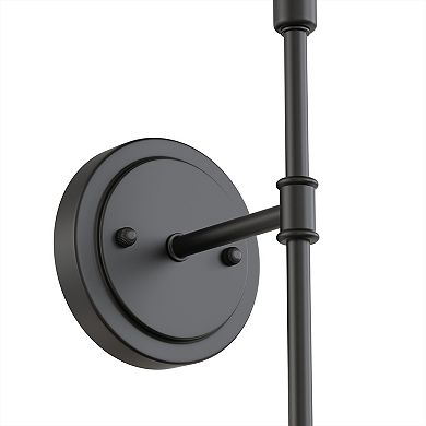 6.3 in 2-pack black bell wall sconce, adjustable RGBCW LED for daily indoor lighting.