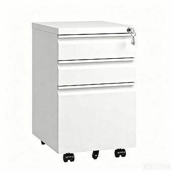 3 Drawer Mobile File Cabinet with Lock - Metal Filing Cabinets for Home Office Organizer, Legal/A4