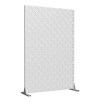 6 ft H x 4 ft W Outdoor Galvanized Steel Privacy Screen Perfect for Blocking Sightline
