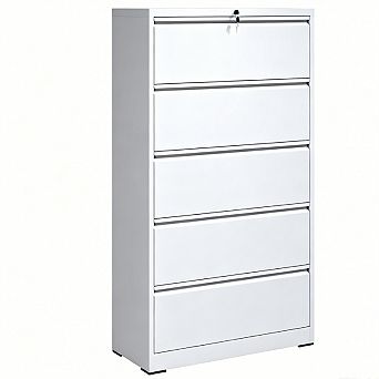5 Drawer Metal Lateral File Cabinet - Filing Cabinet with Lock,Lockable Cabinet for Home,Fit A4 Size