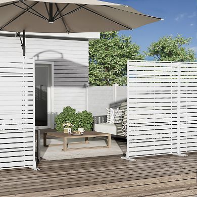 6 ft H x 4 ft W Outdoor Privacy Screens Galvanized Steel Panel for Privacy Shielding