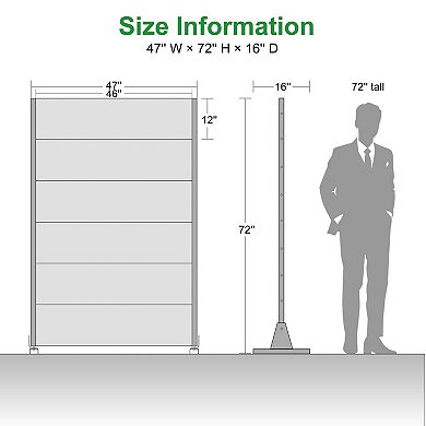 6 ft H x 4 ft W Outdoor Privacy Screens Galvanized Steel Panel for Privacy Shielding