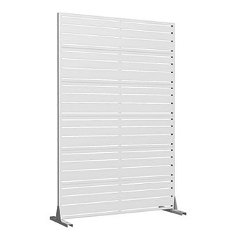 6 ft H x 4 ft W Outdoor Privacy Screens White Galvanized Steel Screen for Privacy Protection