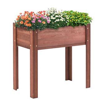 31" Wooden Raised Garden Bed with Legs