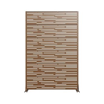 6 ft H x 4 ft W Galvanized Steel Outdoor Privacy Screen for Sun Protection Garden Decoration