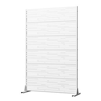 6 ft H x 4 ft W Galvanized Steel Outdoor Privacy Screen for Sun Protection Garden Decoration