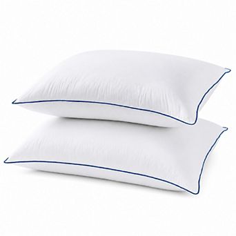 Unikome 2 Pack Premium Goose Feather Blend Pillows, Soft Supportive Bed Pillows