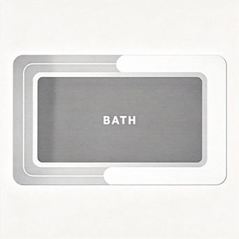 Thin non slip bath mat, absorbent stain proof quick dry easy care