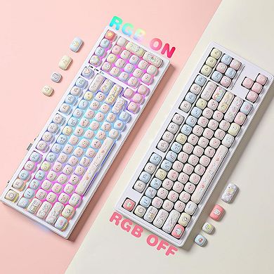 Pink Kitten MOG Profile Dye-Sub PBT Custom Keycaps