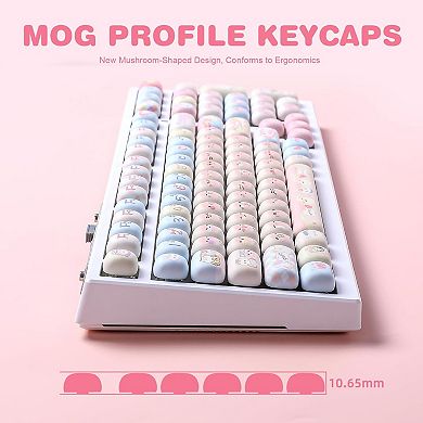 Pink Kitten MOG Profile Dye-Sub PBT Custom Keycaps