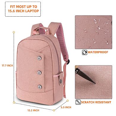 15.6 Inch Waterproof Laptop Backpack, Lightweight Travel Backpack with Padded Compartment