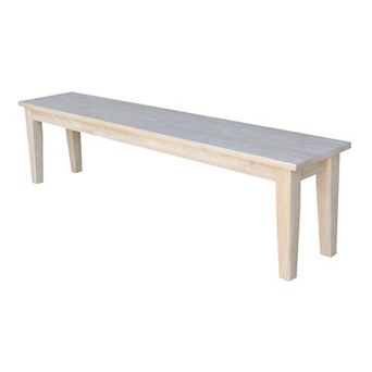 International Concepts Solid Wood Shaker Style Accent Bench