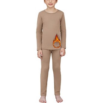Arshiner Toddler Boys Thermal Underwear Set Base Layer Fleece Lined Long Johns Top Bottom