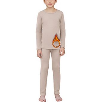 Arshiner Toddler Boys Thermal Underwear Set Base Layer Fleece Lined Long Johns Top Bottom