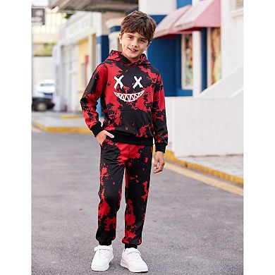 Arshiner Piece Outfit Boys Pullover Hoodies Sweatshirt Suit For Kids Tracksuit Set
